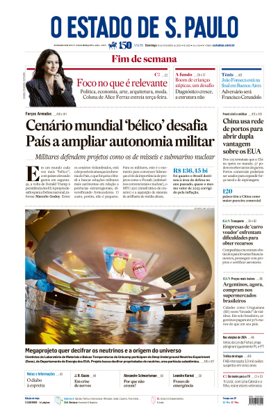 Estadão - Edição de 16 de Fevereiro de 2025