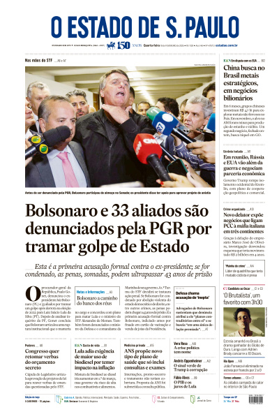 Estadão - Edição de 19 de Fevereiro de 2025