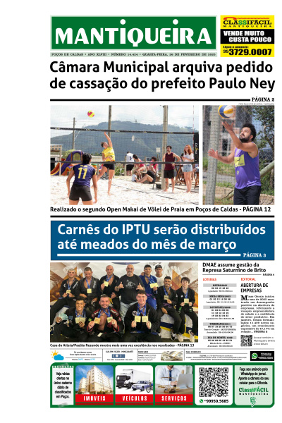 Mantiqueira - Edição de 26 de Fevereiro de 2025