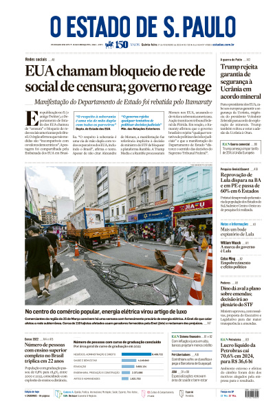 Estadão - Edição de 27 de Fevereiro de 2025