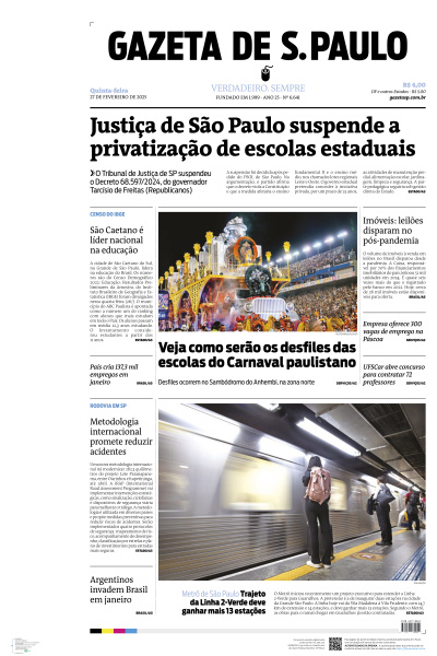 Gazeta de S. Paulo - Edição de 27 de Fevereiro de 2025