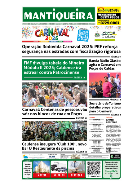 Mantiqueira - Edição de 27 de Fevereiro de 2025