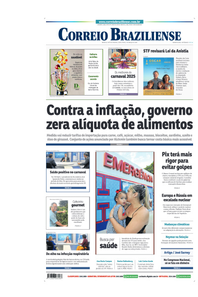 Correio Braziliense - Edição de 07 de Março de 2025