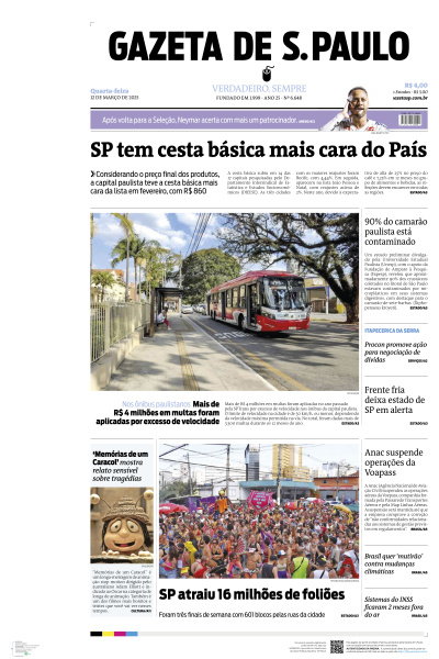 Gazeta de S. Paulo - Edição de 12 de Março de 2025