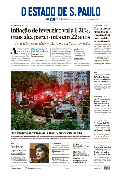 Estadão - Edição de 13 de Março de 2025