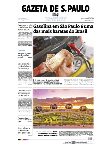 Gazeta de S. Paulo – Edição de 13 de março de 2025