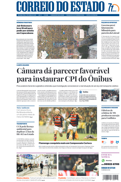 Correio do Estado - Edição de 17 de Março de 2025