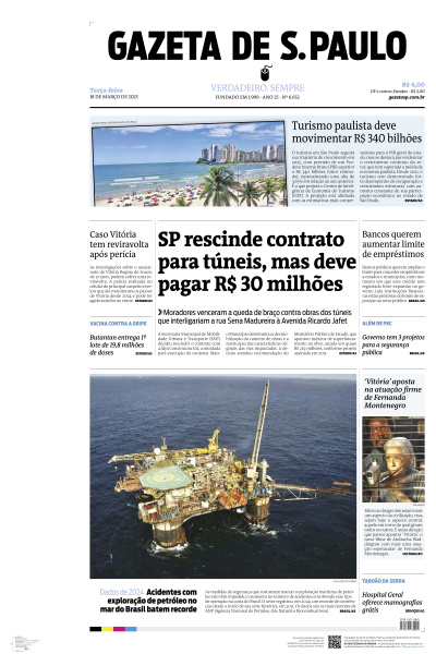 Gazeta de S. Paulo - Edição de 18 de Março de 2025