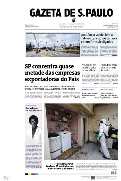 Gazeta de S. Paulo - Edição de 21 de Março de 2025