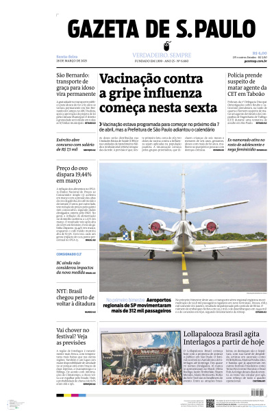 Gazeta de S. Paulo - Edição de 28 de Março de 2025