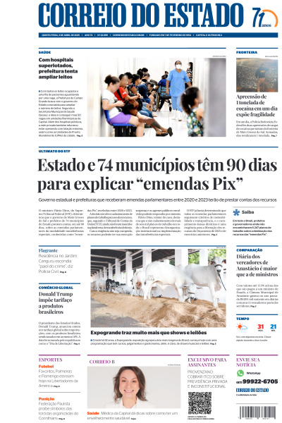 Correio do Estado - Edição de 03 de Abril de 2025
