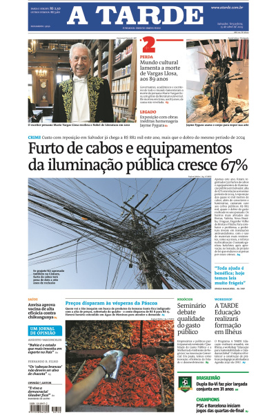 A TARDE - Edição de 15 de Abril de 2025