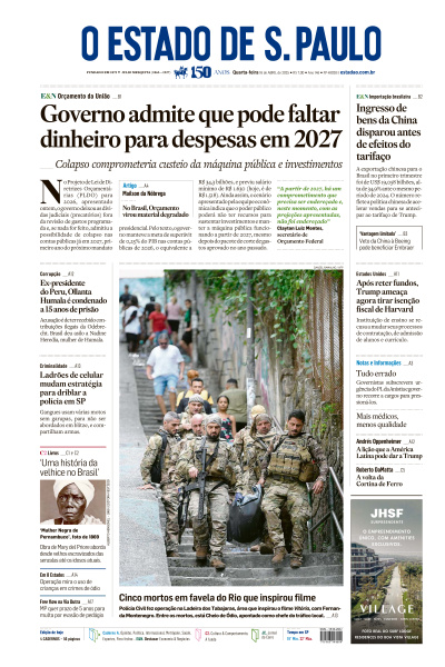 Estadão - Edição de 16 de Abril de 2025