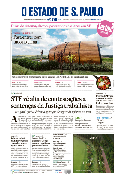 Estadão - Edição de 18 de Abril de 2025