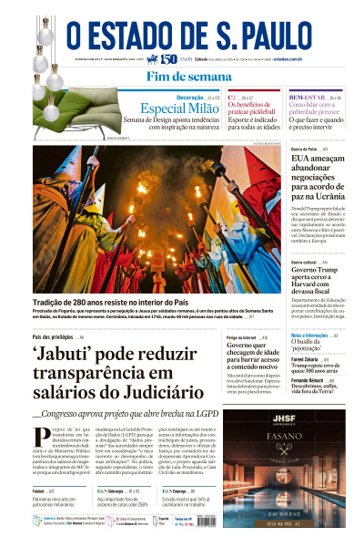 Estadão - Edição de 19 de Abril de 2025