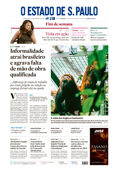 Estadão - Edição de 20 de Abril de 2025