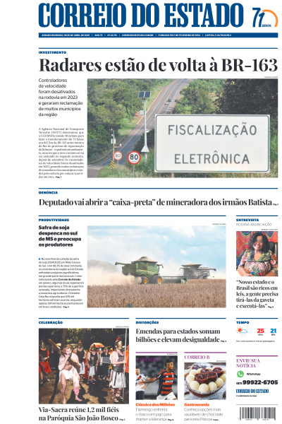 Correio do Estado - Edição de 20 de Abril de 2025