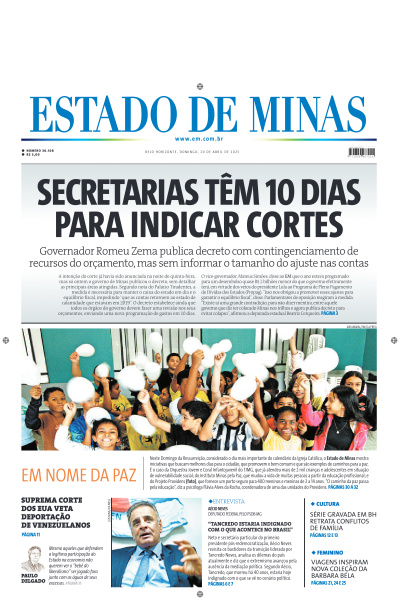 Estado de Minas - Edição de 20 de Abril de 2025