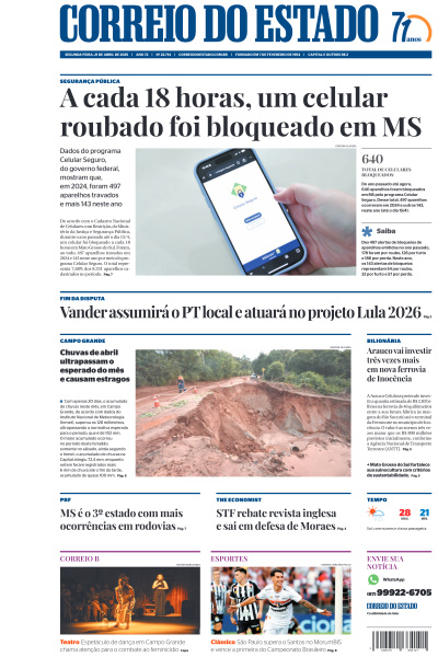 Correio do Estado - Edição de 21 de Abril de 2025