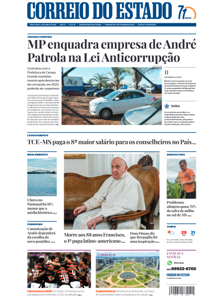 Correio do Estado - Edição de 22 de Abril de 2025