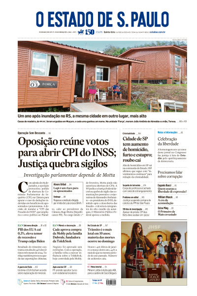 Estadão - Edição de 01 de Maio de 2025