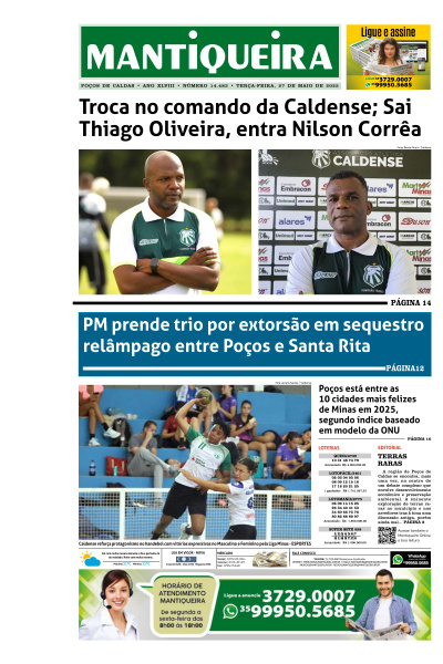Mantiqueira - Edição de 27 de Maio de 2025