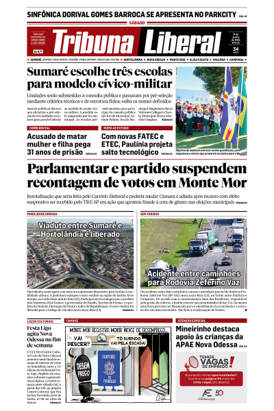 Tribuna Liberal - Edição de 14 de Junho de 2025.