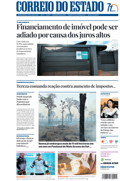 Correio do Estado - Edição de 15 de Junho de 2025