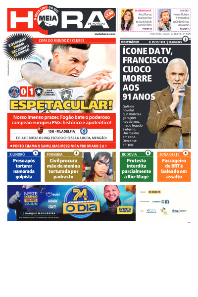 MEIA HORA - Edição de 20 de Junho de 2025