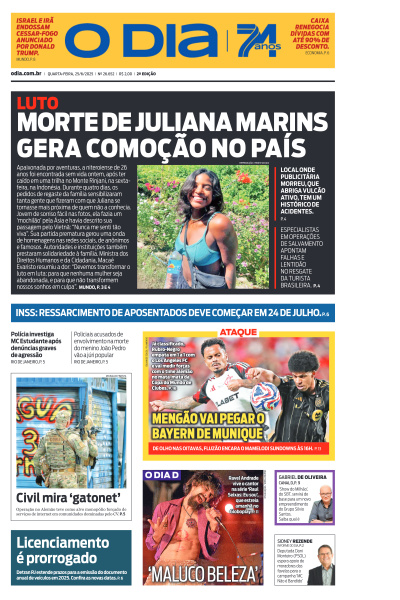 O DIA - Edição de 25 de Junho de 2025