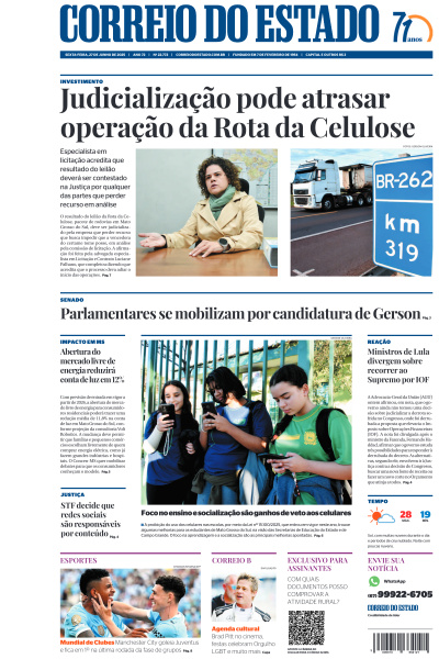 Correio do Estado - Edição de 27 de Junho de 2025