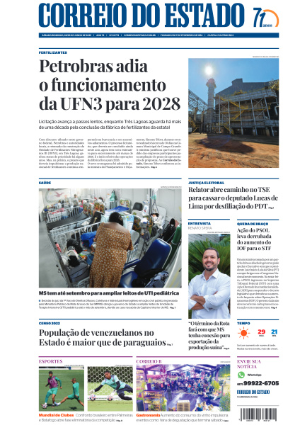 Correio do Estado - Edição de 28 de Junho de 2025