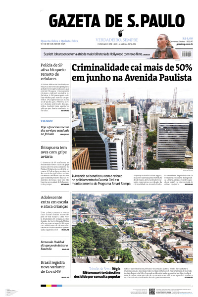 Gazeta de S. Paulo - Edição de 09 de Julho de 2025