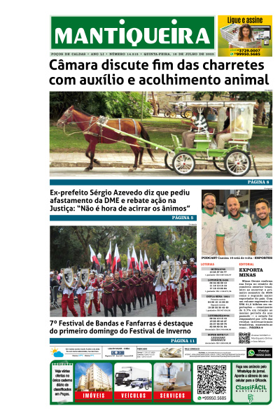 Mantiqueira - Edição de 11 de Julho de 2025