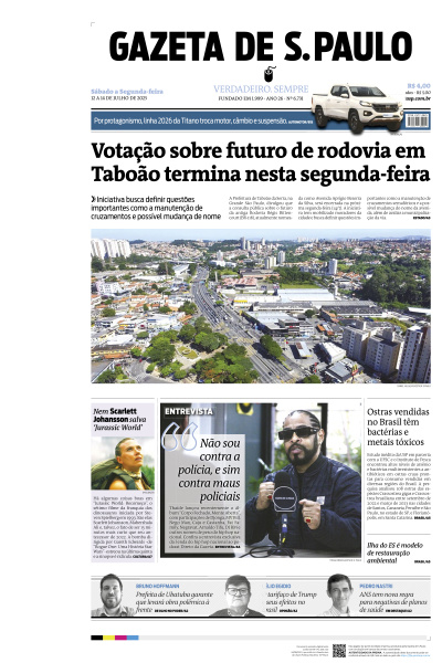 Gazeta de S. Paulo - Edição de 13 de Julho de 2025