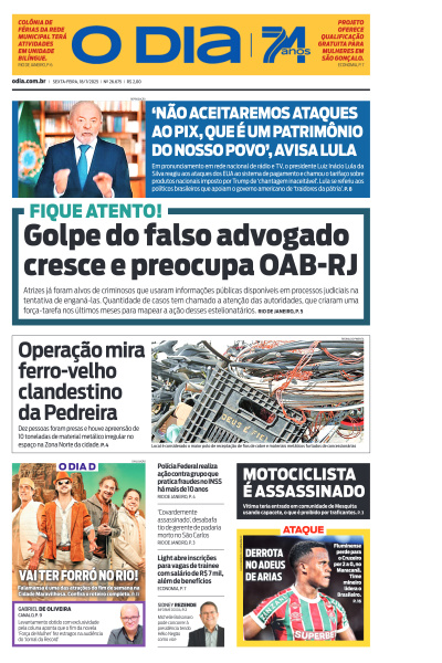 O DIA - Edição de 18 de Julho de 2025