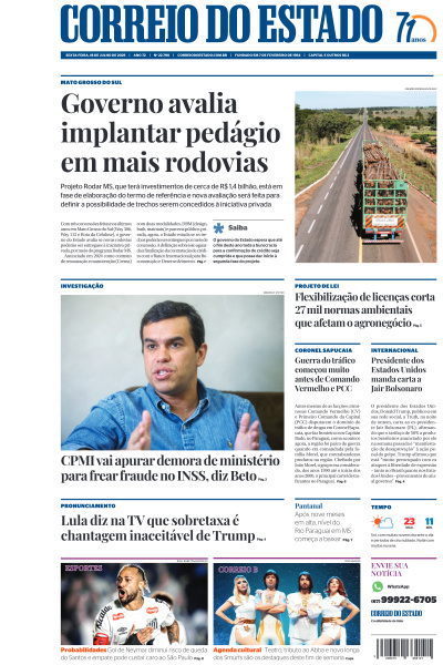Correio do Estado - Edição de 18 de Julho de 2025