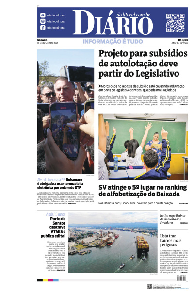Diário do Litoral – Edição de 19 de Julho de 2025