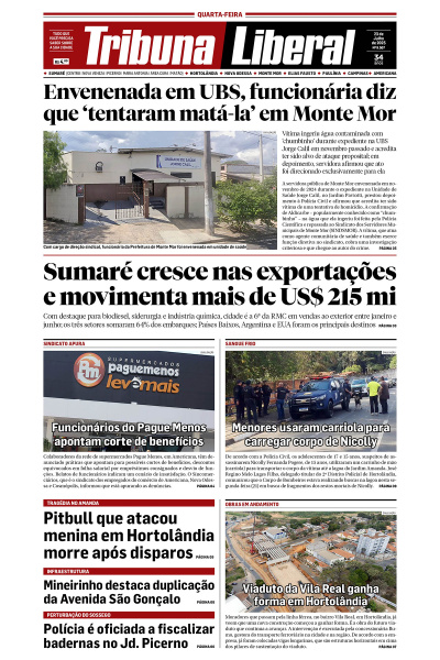 Tribuna Liberal - Edição de 23 de Julho de 2025.