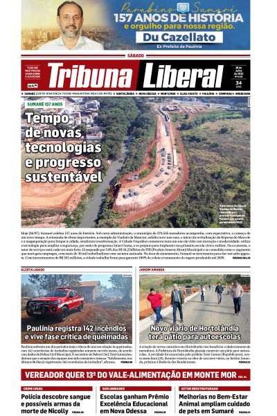 Tribuna Liberal - Edição de 26 de Julho de 2025.