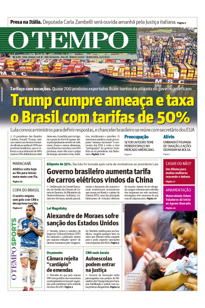 O TEMPO - Edição de 31 de Julho de 2025