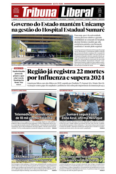 Tribuna Liberal - Edição de 1º de Agosto de 2025.