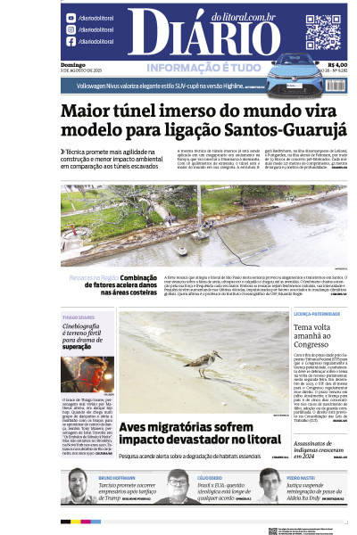 Diário do Litoral – Edição de 03 de Agosto de 2025