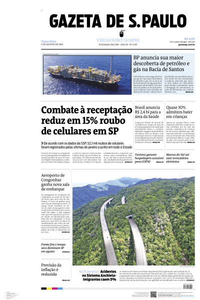 Gazeta de S. Paulo - Edição de 05 de Agosto de 2025