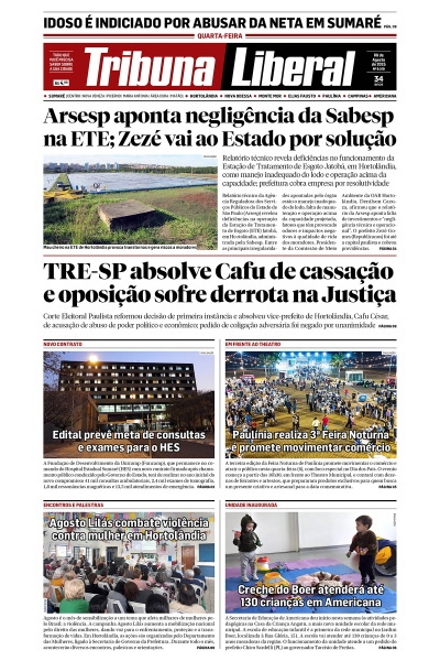 Tribuna Liberal - Edição de 06 de Agosto de 2025.