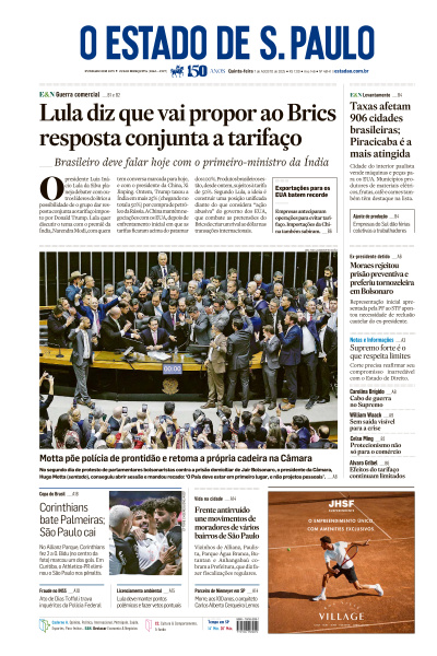 Estadão - Edição de 07 de Agosto de 2025