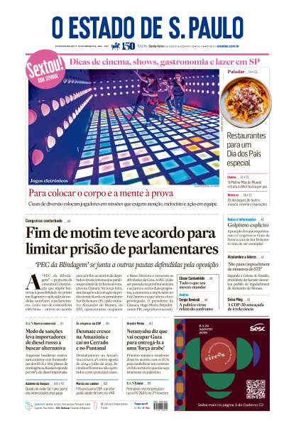 Estadão - Edição de 08 de Agosto de 2025