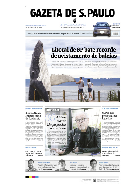 Gazeta de S. Paulo - Edição de 10 de Agosto de 2025