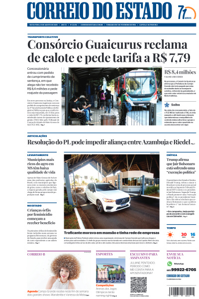 Correio do Estado - Edição de 15 de Agosto de 2025