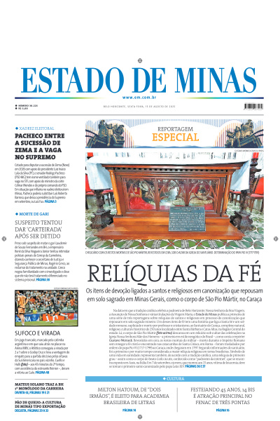 Estado de Minas - Edição de 15 de Agosto de 2025